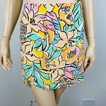 Astr The Label Colorful Tropical Papaya Women&#39;s S Summer Print Pencil Skirt - £27.68 GBP