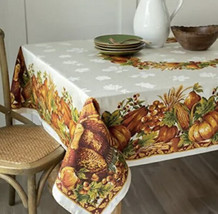 Benson Mills Harvest Splendor Engineered Printed Fabric Table Cloth Fall Harvest - £19.09 GBP