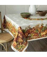 Benson Mills Harvest Splendor Engineered Printed Fabric Table Cloth Fall... - $455.80 MXN