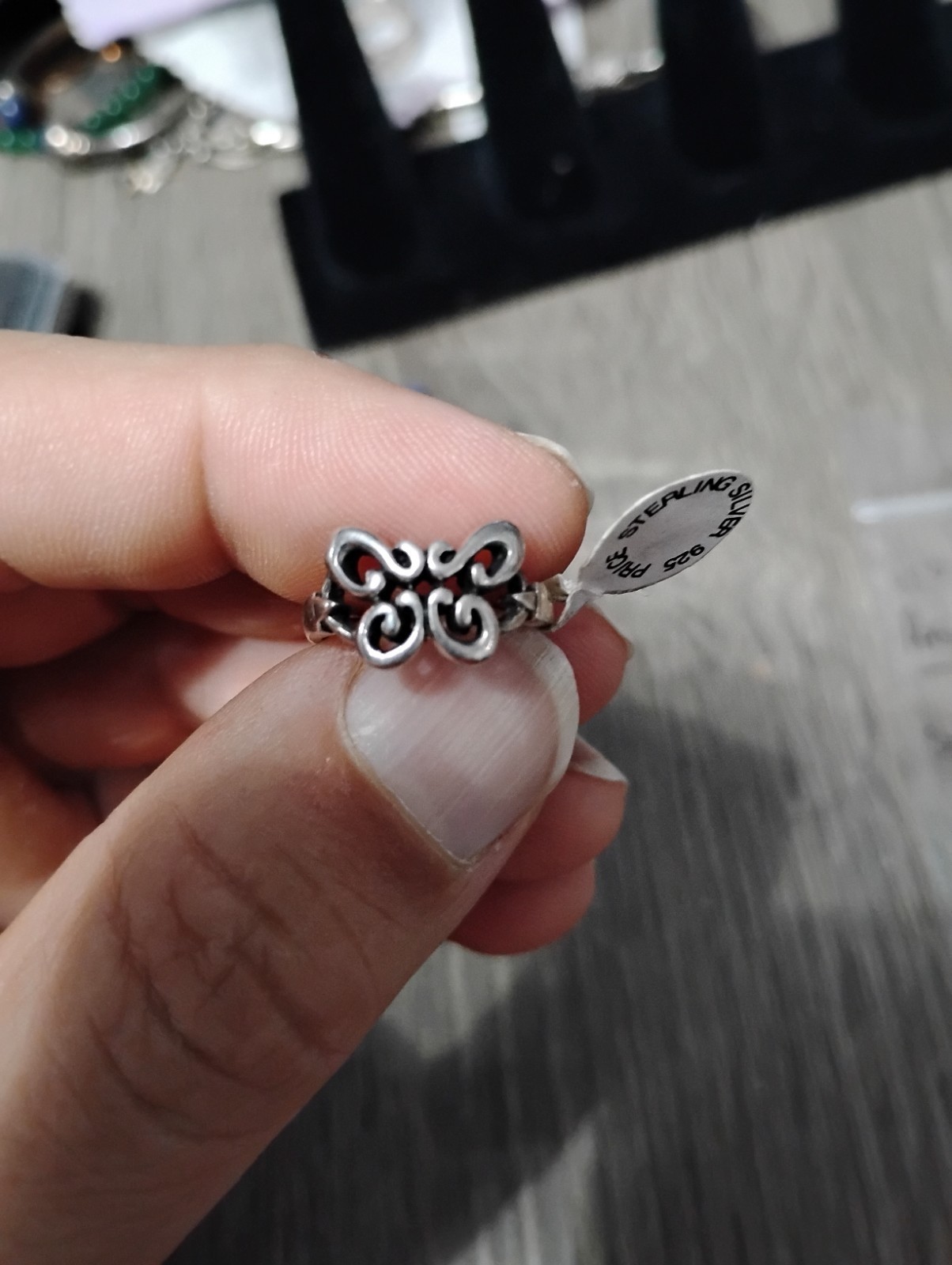 925 Sterling Silver Butterfly Ring Size 5 Free Shipping Item image 9