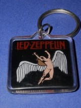 Led Zeppelin Keychain Key Ring Vintage 1980&#39;s Swan Song Logo - £15.84 GBP