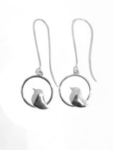 Bird Earrings 925 Silver Bird Drop Earring Silver Bird Dangle Drop Earrings Anni - $39.59