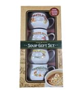 Caraway Naturals Soup Mugs Gift Set of 4 Recipes Chicken Noodle Mix Incl... - $24.18