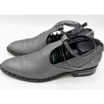 Freda Salvador Ankle Wrap Loafers Dark Gray Dark Gray/Silver Size 7 - $47.52