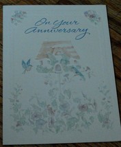 NEVER USED Vintage Happy Anniversary Greeting Card, GREAT COND - £2.32 GBP