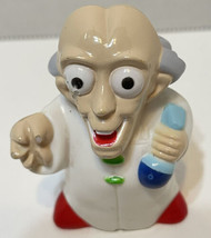 Vintage Mad Scientist Plastic Cake Topper Toy 2.25 in Tall Multicolor - £6.89 GBP