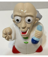 Vintage Mad Scientist Plastic Cake Topper Toy 2.25 in Tall Multicolor - £6.89 GBP