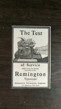 Vintage 1909 Remington Typewriter Company The Test of Service Original A... - $6.64