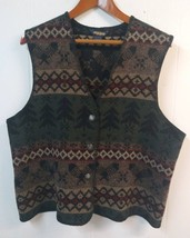 John Rich &amp; Bros WOOLRICH XL Unisex Wool Vest Lodge Cabin Old Money Gorpcore - £29.87 GBP