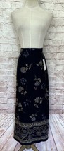 Jaclyn Smith Skirt Women 12 NEW Long Floral Paisly Rayon Boho Peasant MIDI Slit - £22.85 GBP