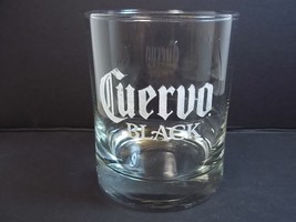 Cuervo Black round cocktail glass  white on clear 10 oz - $7.14