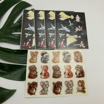 Eureka Vintage 80s Stickers Lot Space Ships Sci Fi Woodland Animals Cute - $17.81