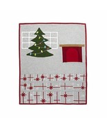 Crate &amp; Barrel Fireplace Scene Advent Calendar Christmas Holiday Wool, New! - £38.91 GBP