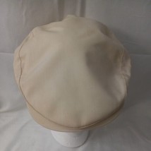 Vintage Deadstock United Hatters Cap Millinery Cream Hat Newsboy Cabbie Hat Nos - £47.47 GBP