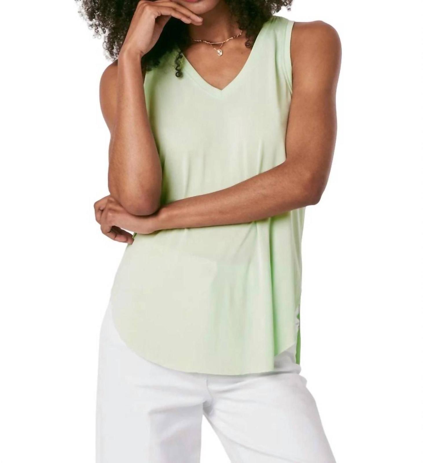 Another Love Ellis V-Neck Tank Misty Jade - $30.00