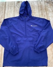 Champion Windbreaker Packable Jacket Royal Blue Size Medium - £15.17 GBP