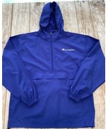 Champion Windbreaker Packable Jacket Royal Blue Size Medium - £15.17 GBP