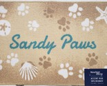 KITCHEN ACCENT RUG (nonskid back) (17&quot;x28&quot;) SANDY PAWS, PAWPRINTS ON SAN... - $18.80