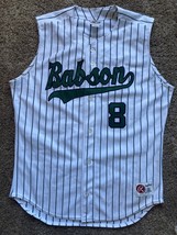 Rawlings Babson College Beavers Jersey #8 Baseball White &amp; Green Size 46 - $48.37