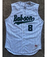 Rawlings Babson College Beavers Jersey #8 Baseball White &amp; Green Size 46 - $48.37