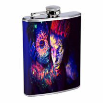 Neon Rave Em1 Flask 8oz Stainless Steel Hip Drinking Whiskey - £11.05 GBP