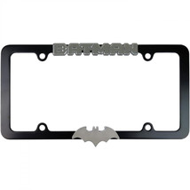 Batman Chrome Logo Metal License Plate Frame Black - $29.98