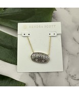 Kendra Scott Dollie Pendant Necklace New Silver Gold Tone Filigree Metal - €31,30 EUR