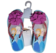 Disney Frozen Little Girl&#39;s Flip Flop Sandals Cute Elsa Size 11-12 New W... - £12.42 GBP