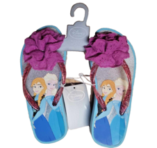 Disney Frozen Little Girl's Flip Flop Sandals Cute Elsa Size 11-12 New W Tags - £12.62 GBP