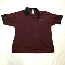 The Disney Store Walt Disney World Polo Shirt Mens L Heather Dark Red Logo - £18.63 GBP