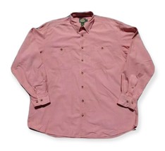 Cabela&#39;s Men Shirt Long Sleeve Pink Button Down Collar Casual Size XL - $14.96