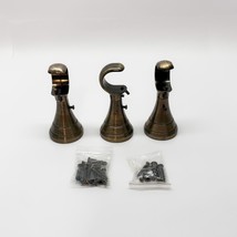 Set of 3 Ajustable 4.5 to 5&quot; Decorative Bracket 1-1/8 Drapery Pole Bruch... - $21.75