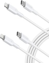 Anker USB C to MFi Certified Lightning Cable [6ft, 2-Pack] Powerline II iPhone - £31.44 GBP