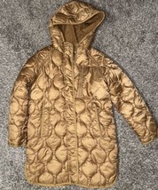 Zara Kids CM164 Gold Parka Puffer Size 13-14 - £12.42 GBP