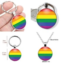 Pride Rainbow Necklace or Keychain - Show Your Support!! - $3.29