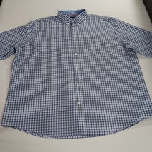 Classic Collection Regular Fit Men's Blue & White Check Button-Down Shirt Sz 3XL image 9
