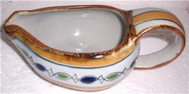 Tonola Handpainted Art Pottery Large Serving Gravy Bowl Mexico Signed ER... - $83.99
