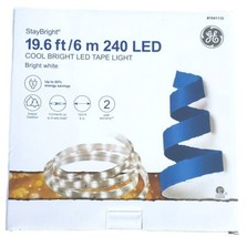 GE StayBright 240-Light 19.6-ft White Integrated LED Christmas Tape Lights - £24.85 GBP