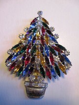 Eisenberg Ice© Christmas Tree Brooch Multi-Color Vintage   - £119.93 GBP