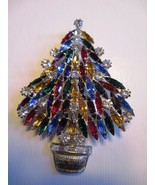 Eisenberg Ice© Christmas Tree Brooch Multi-Color Vintage   - £117.95 GBP