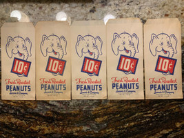Vintage Circus Fresh Roasted Peanuts Bag Lummis &amp; Co Philadelphia NOS 10 Cents - £21.98 GBP
