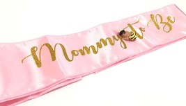 Baby Shower Pink Sash Ethnic Bee Mommy to Be Sash Gift Keepsake - £17.61 GBP