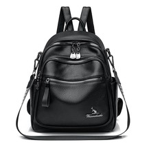 New Women Backpack  High Quality Leather Fashion  Bag Female Multifunction Large - £81.67 GBP