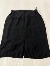 Ann May &amp; Co Women&#39;s Black Rear Zipper Double Slits Pull-On Pencil Skirt Size 14 - $26.72