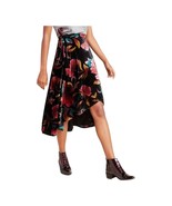 Eva Franco Floral Velvet Wrap Midi Skirt Size 8 New - £44.82 GBP