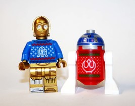 Minifigure Custom Toy R2D2 C3PO Christmas Holiday Star Wars set - £10.02 GBP