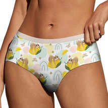 Lemon Sloth Stars Panties for Women Lace Briefs Soft Ladies Hipster Unde... - $13.99