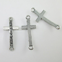 100pcs of Religious Jerusalem Bracelet Cross with Two Holes - £21.51 GBP