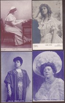 (4) Stage Actress Pre-1907 Und/B Postcards - Marlowe, Harned, May, Irvin... - £19.36 GBP