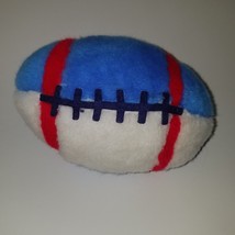 VTG Red White Blue Plush Football Rattle Stuffed Baby Toy Lovey Bantam - $29.41